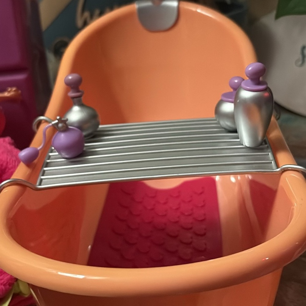 Orange and Pink Kids Bath Set